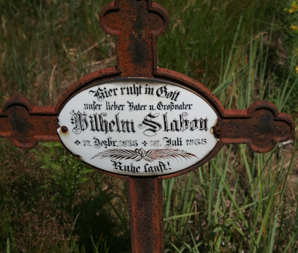Grab von Wilhelm Slabon in Zedlitz 